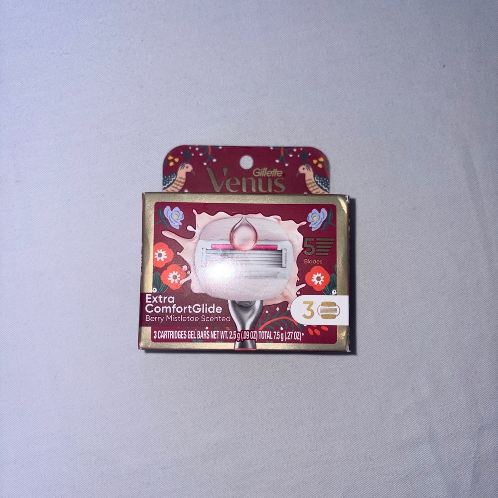 Gillette Venus Rifle Paper Co Extra ComfortGlide 3ct Razor Refill Berry Mistleto